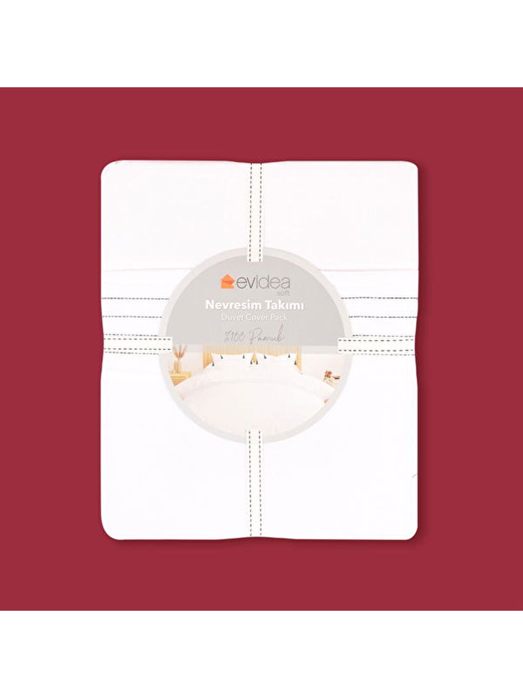 Evidea Soft Ethnic Çift Kişilik Nevresim Takımı - Beyaz - 1