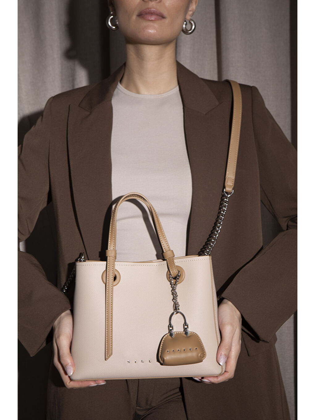 Bej Kadin El Çantasi Ten SLY149