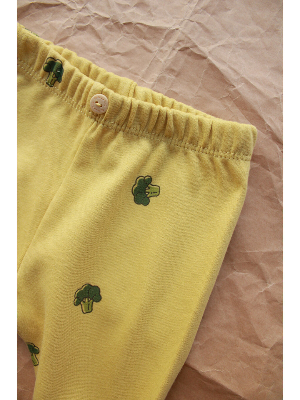 Yeşil Brokoli Baskılı Bebek Penye Tayt-2