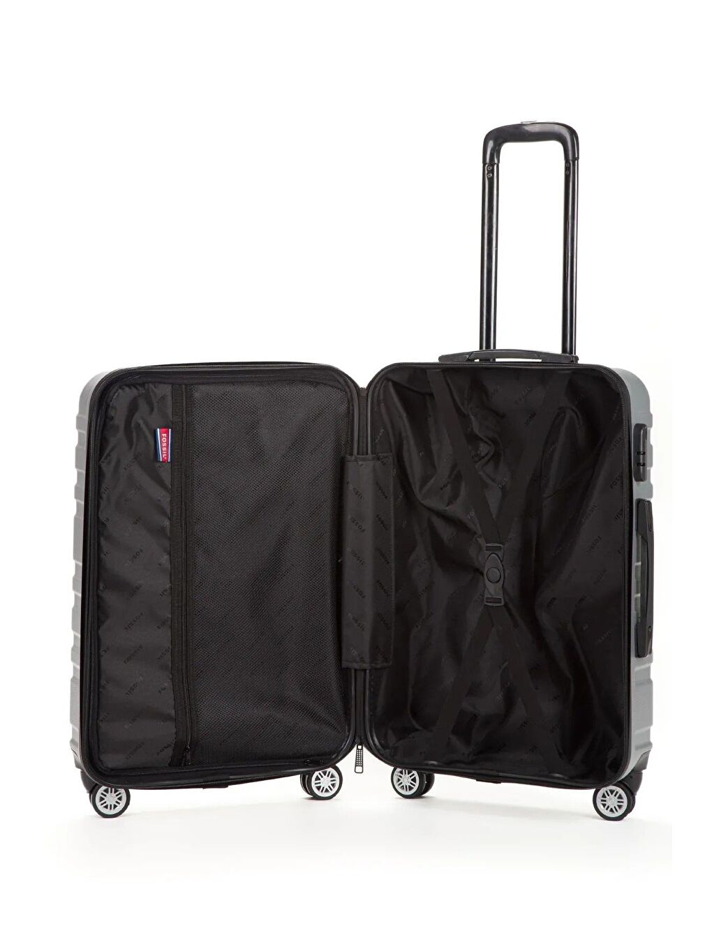 FOSSİL Gri ABS Unisex 75cm Büyük Boy Valiz - 6