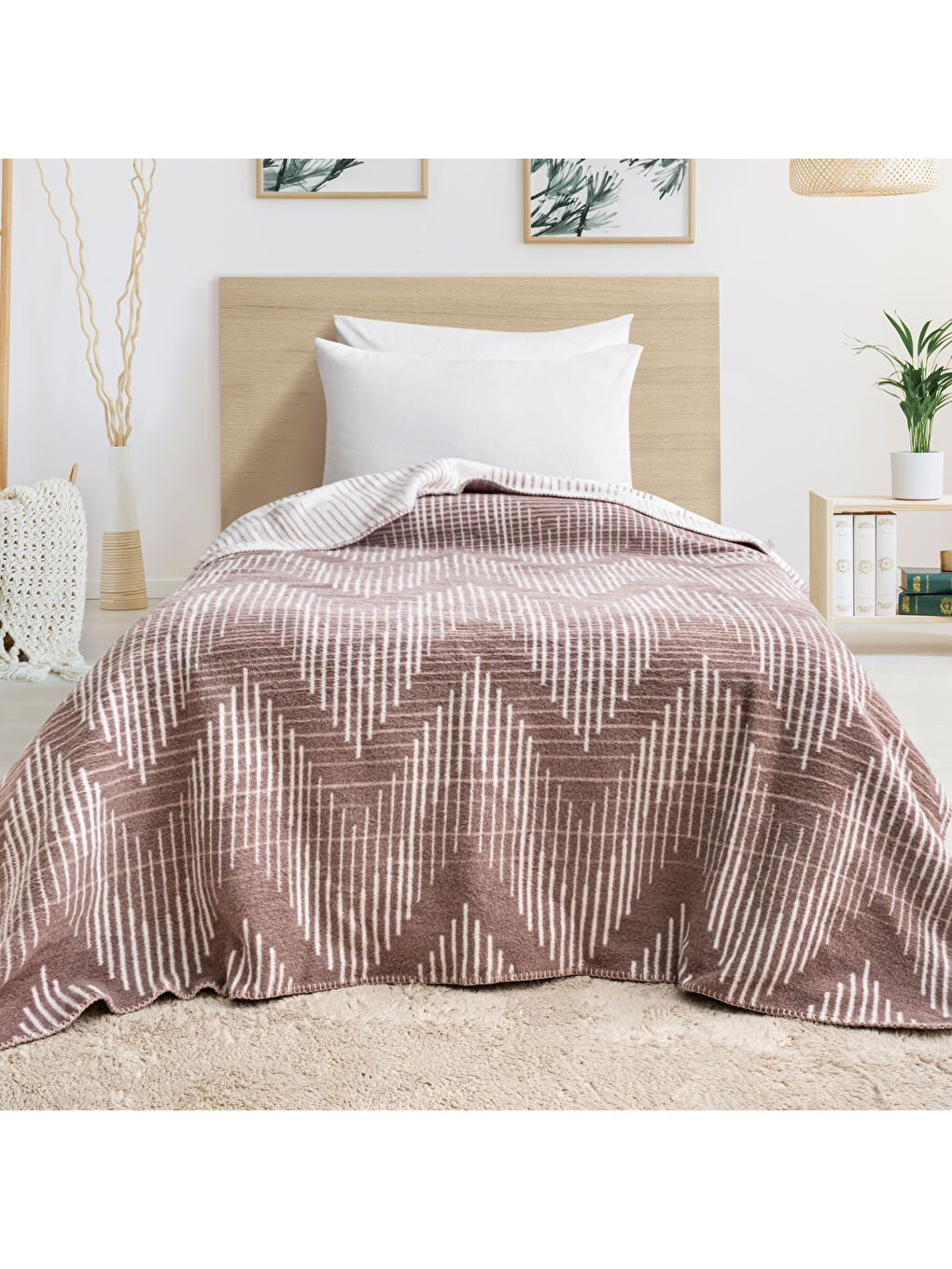 Home Bloom TK Battaniye 150x220 Cm 1 Parça-Lila