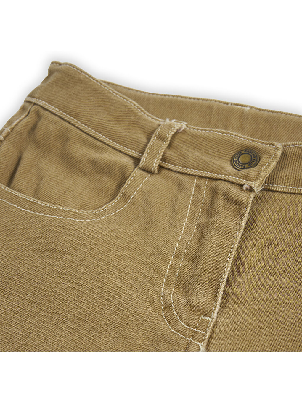 Panço Kahverengi Kız Çocuk Cepli Denim Pantolon - 8