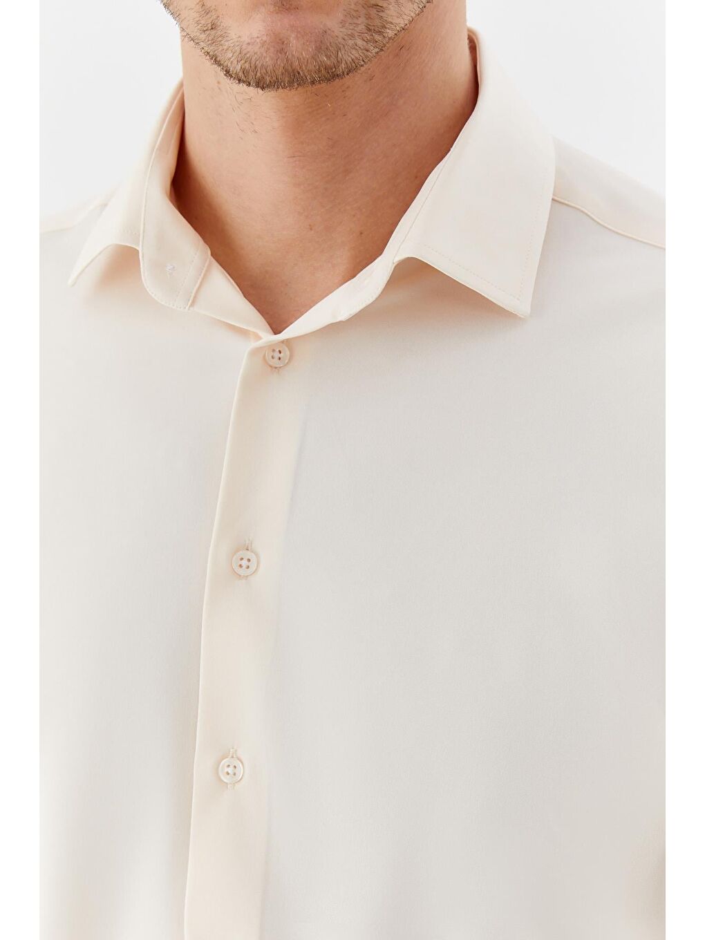 Pembe Klasik Yaka Erkek Gömlek Somon-3