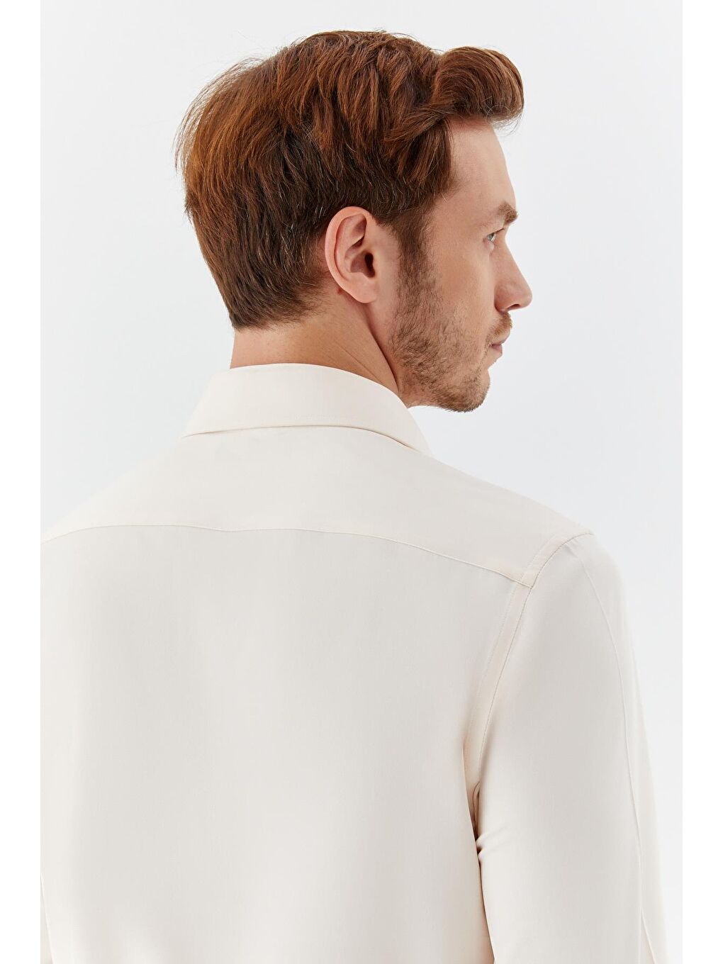 Pembe Klasik Yaka Erkek Gömlek Somon-5