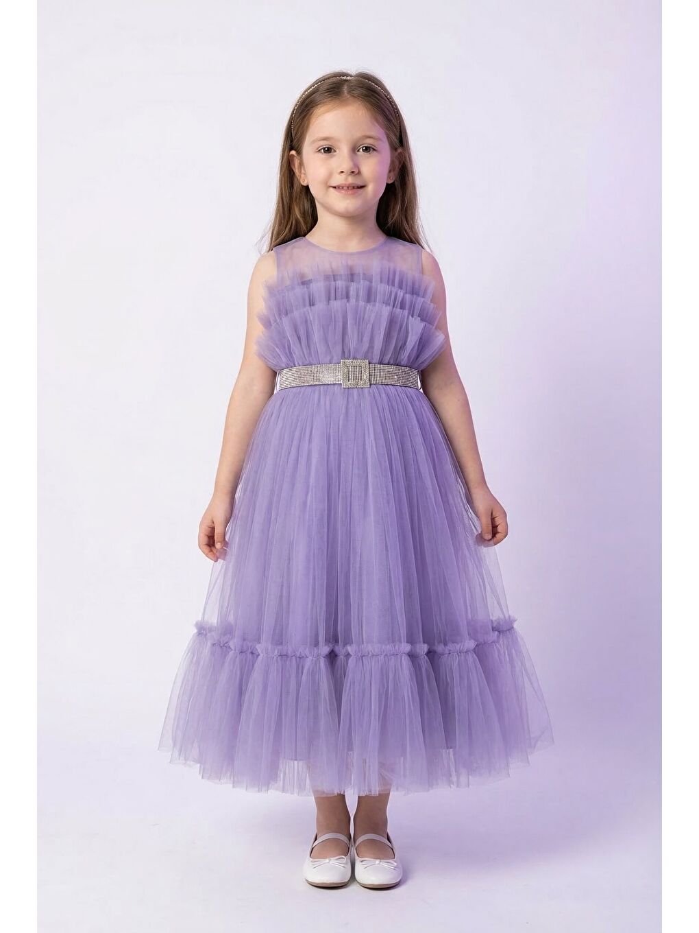 Lila Kız Çocuk Abiye