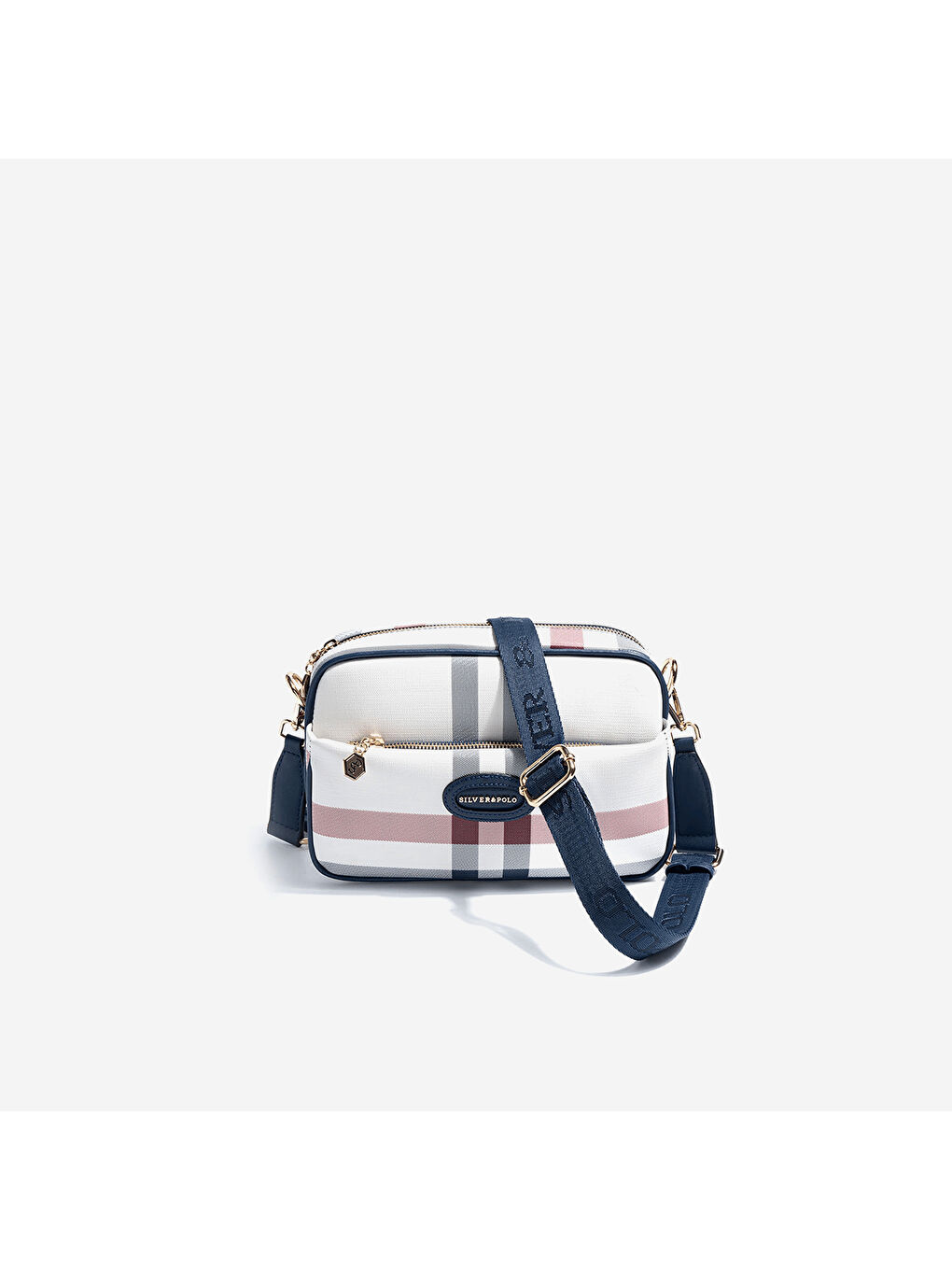 Karışık Kadın SP1267-MK3 SILVER POLO Çapraz Çanta Beyaz-Lacivert-4