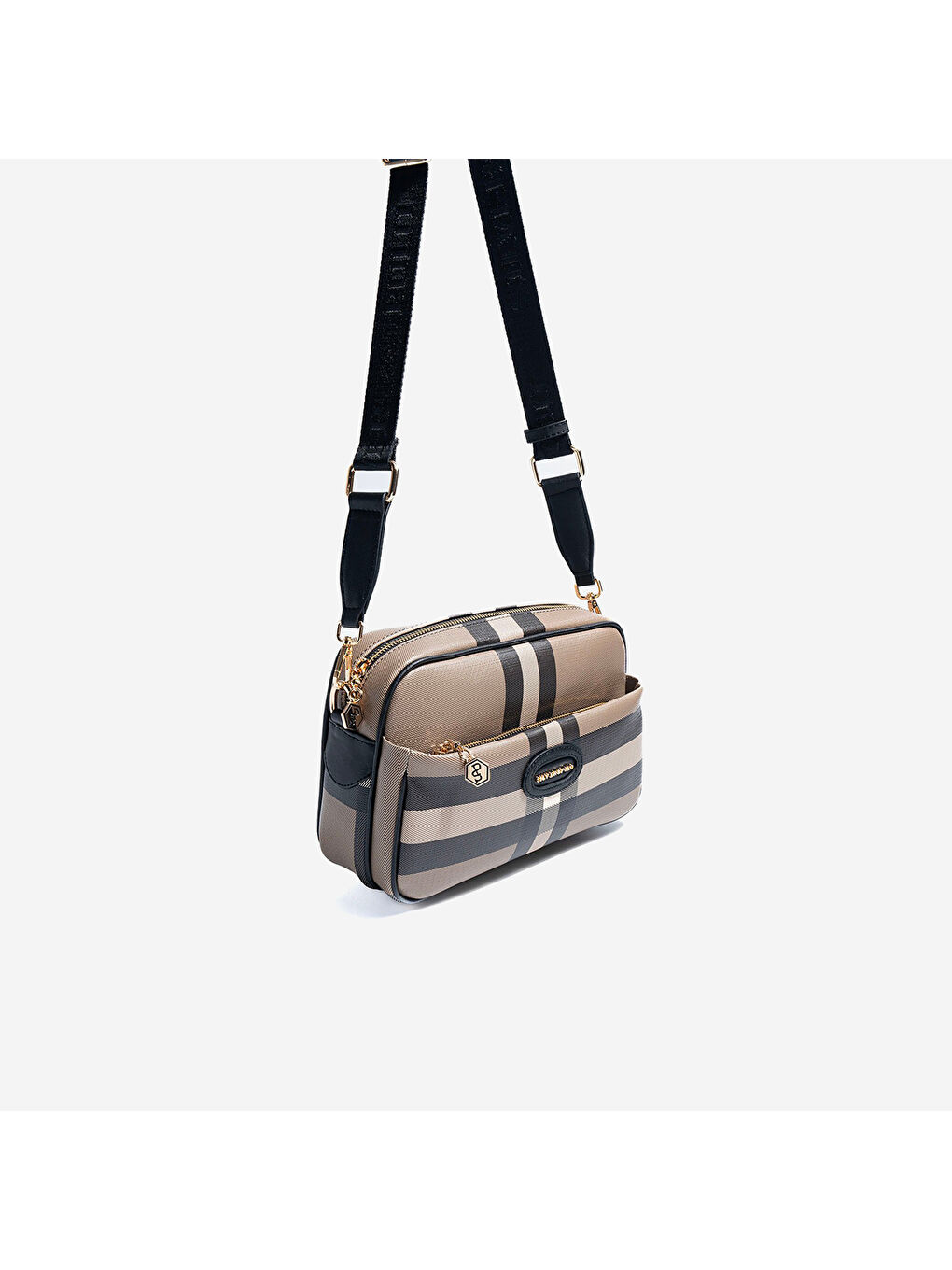 Kahverengi Kadın SP1267-MK80 SILVER POLO Çapraz Çanta Kahve-Siyah-1