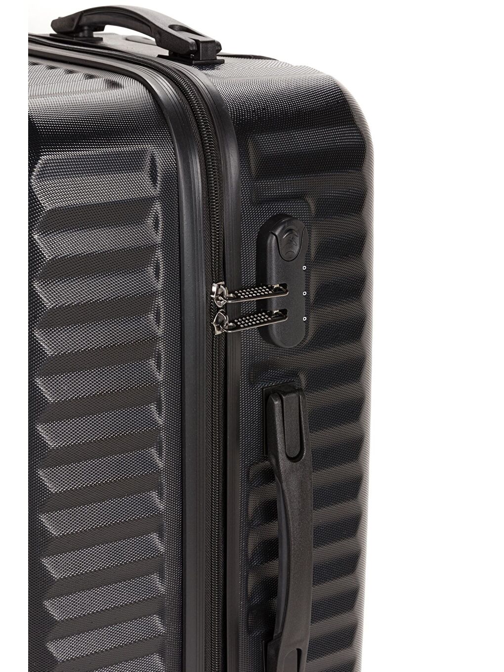 Siyah ABS Unisex Kabin, Orta, Büyük Boy 3'lü Valiz Seti FSL111-4