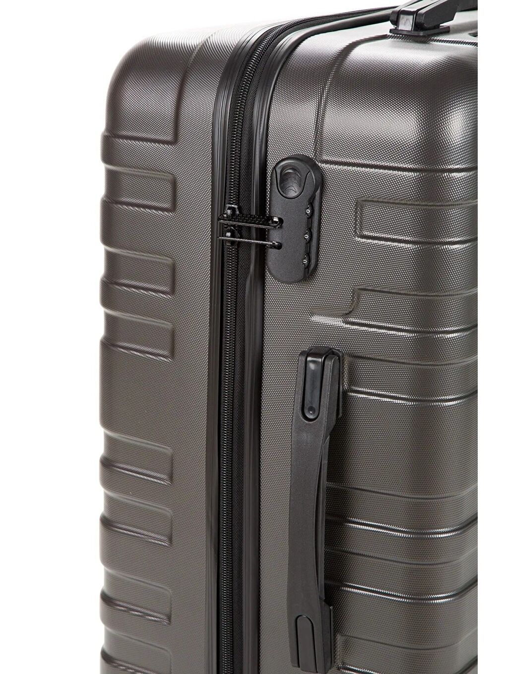 Antrasit ABS Unisex Orta Boy Valiz-3