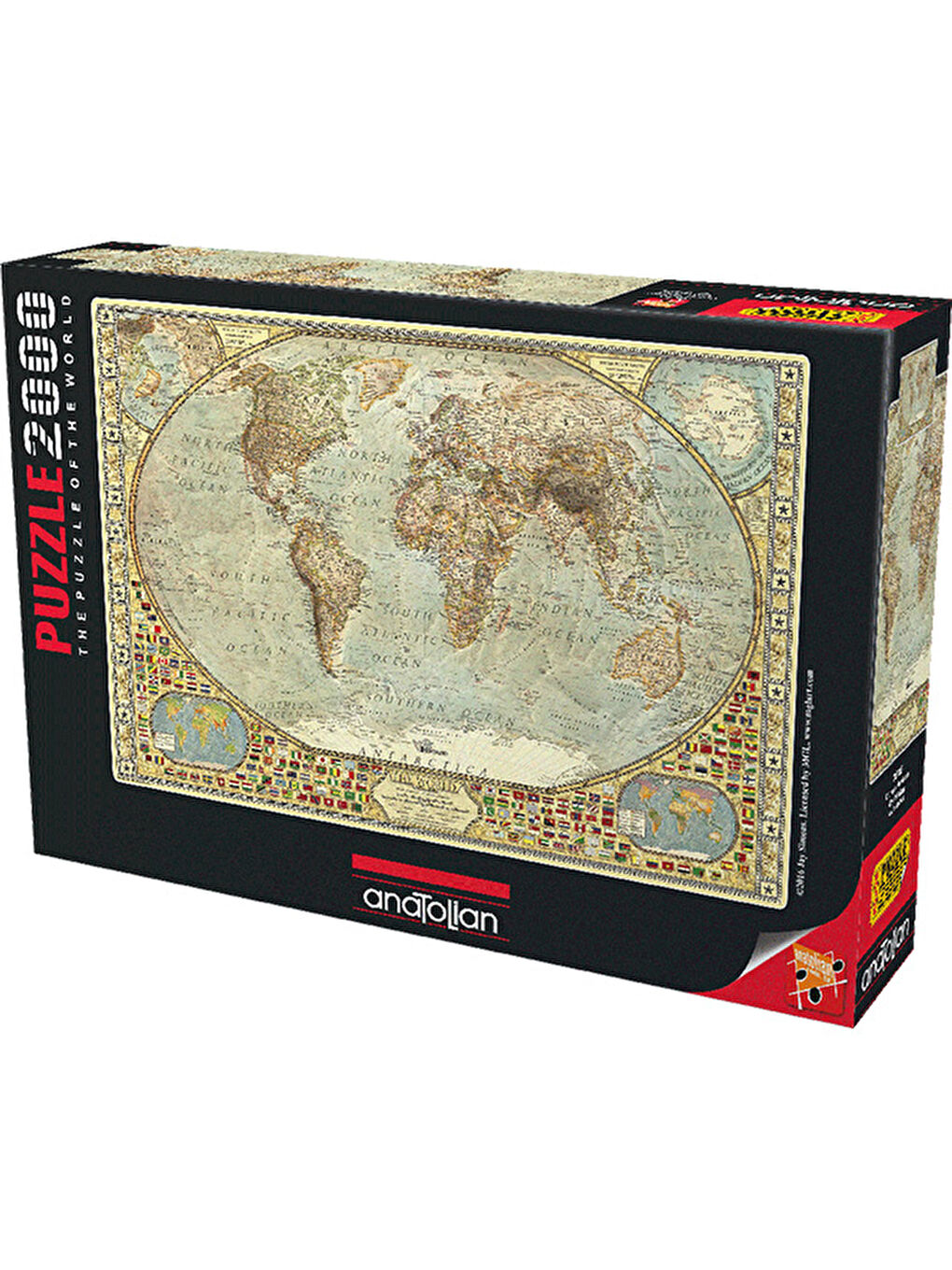 Anatolian Puzzle 2000 Parça Dünya Haritası 3935 - 1