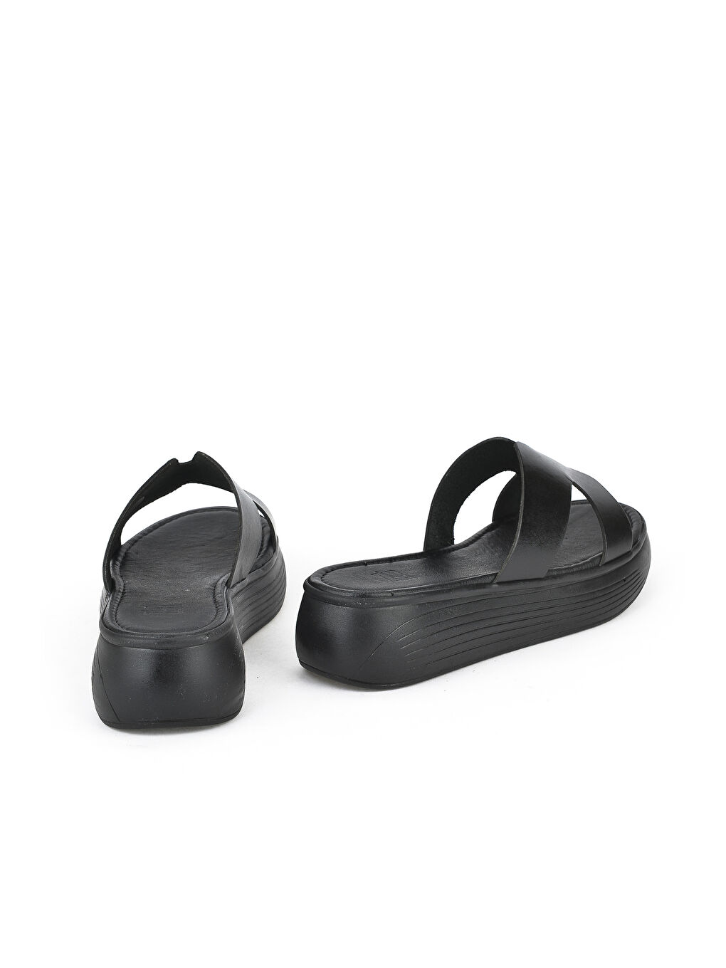 Kadın Hakiki Deri Terlik 1511010Z536 Siyah-1