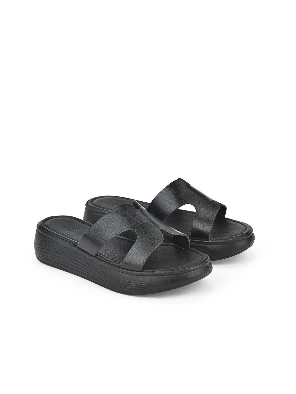 Kadın Hakiki Deri Terlik 1511010Z536 Siyah-2