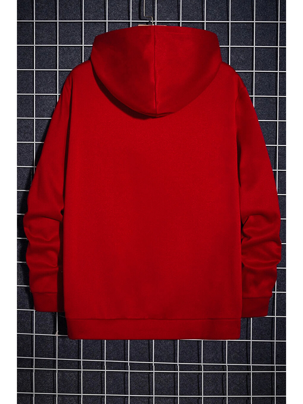 uyguntarz Kırmızı Belive in Yourself Baskılı Oversize Sweatshirt - 1