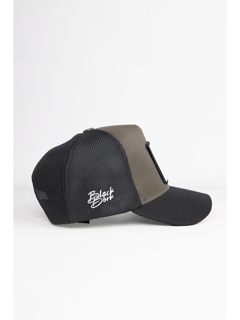 Panter Logolu Siyah-Haki Trucker Şapka-2