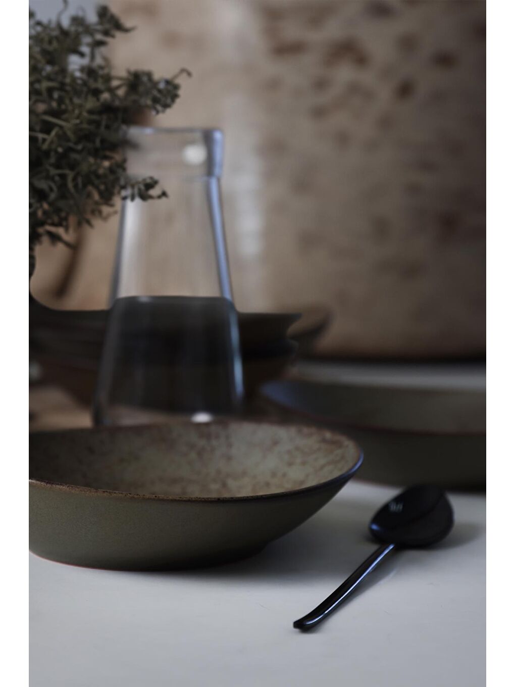 Kahverengi Mat Toprak Stella Yemek Tabağı 22 Cm 6 Adet-2