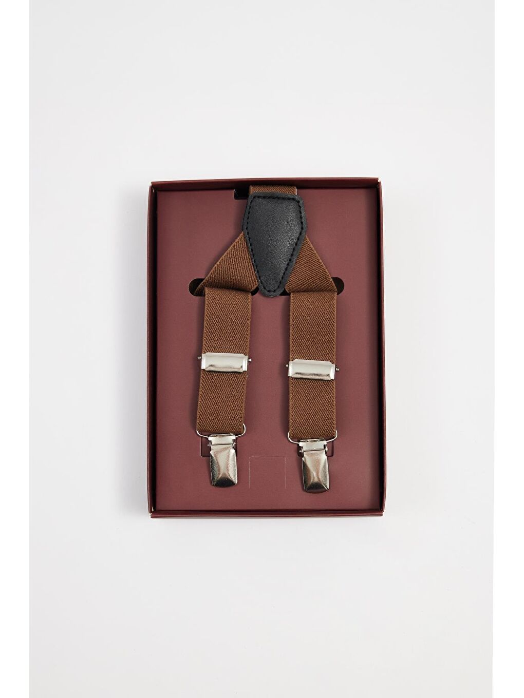 Bej Düz İnce Bordo Erkek Pantolon Askısı