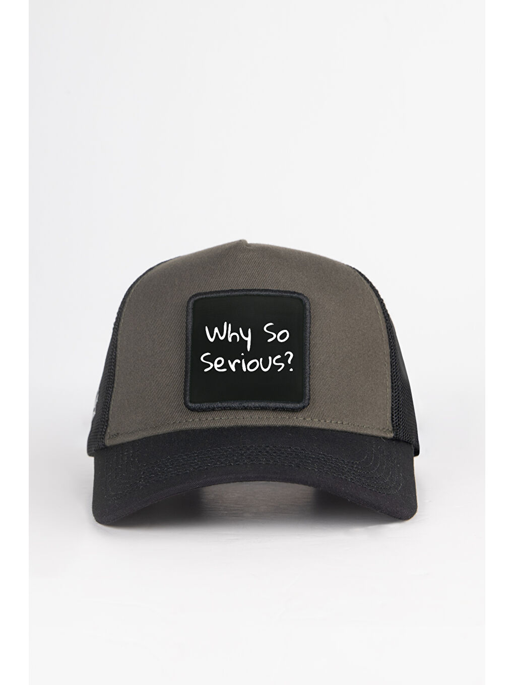 Why So Serious Logolu Siyah-Haki Trucker Şapka-1
