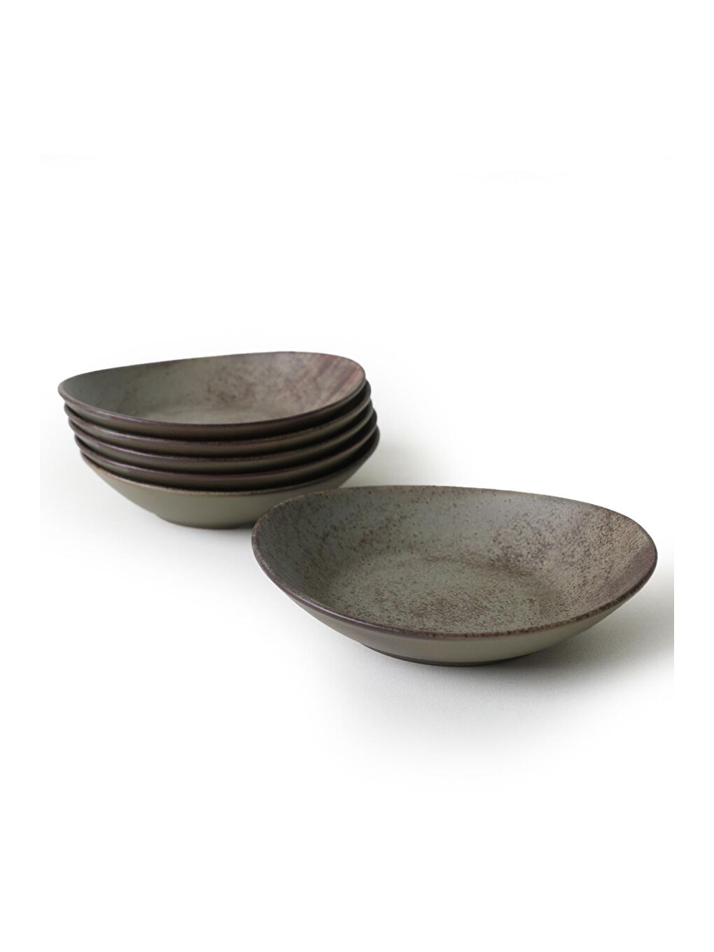 Kahverengi Mat Toprak Stella Yemek Tabağı 22 Cm 6 Adet-6