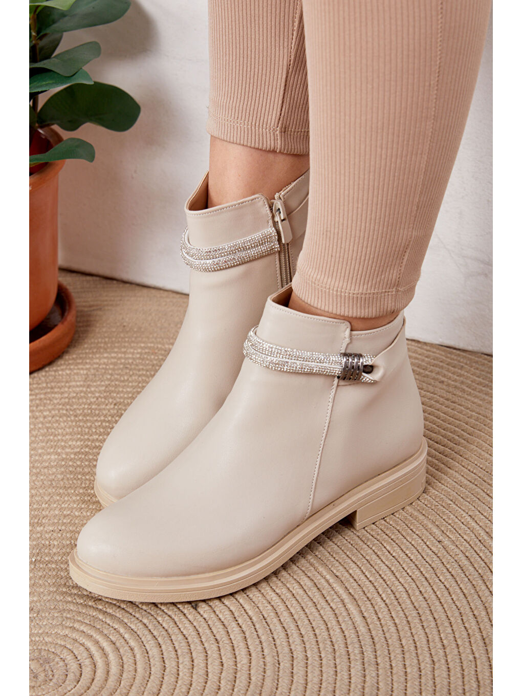 Bej Kadın Krem Bot - 26391