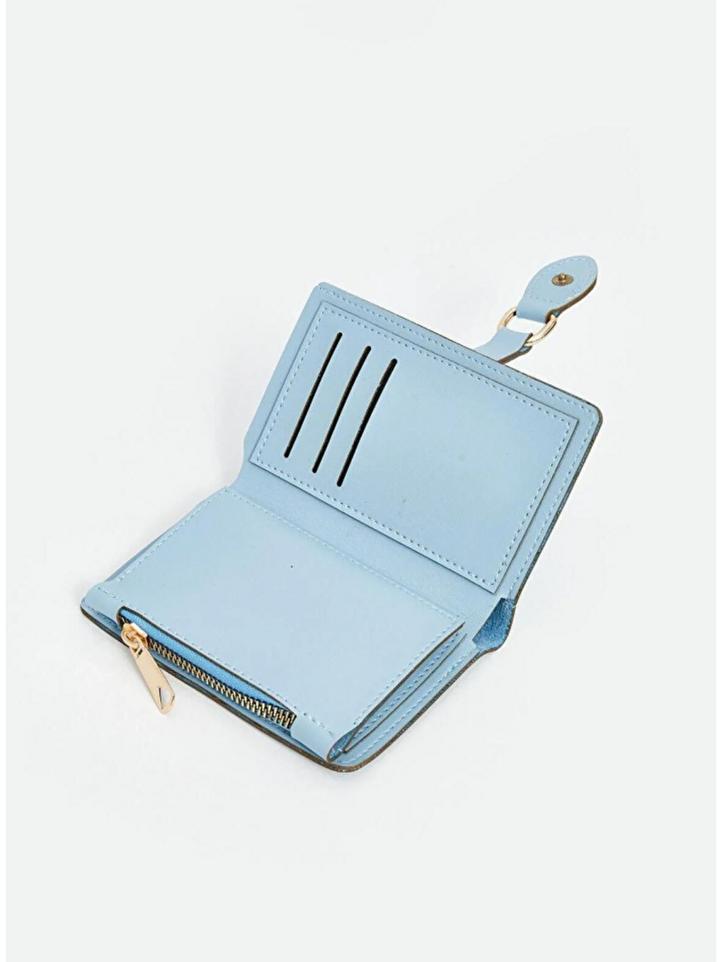 Mavi Fermuarlı Halka Tokalı Kadın Cüzdan CPC001-2