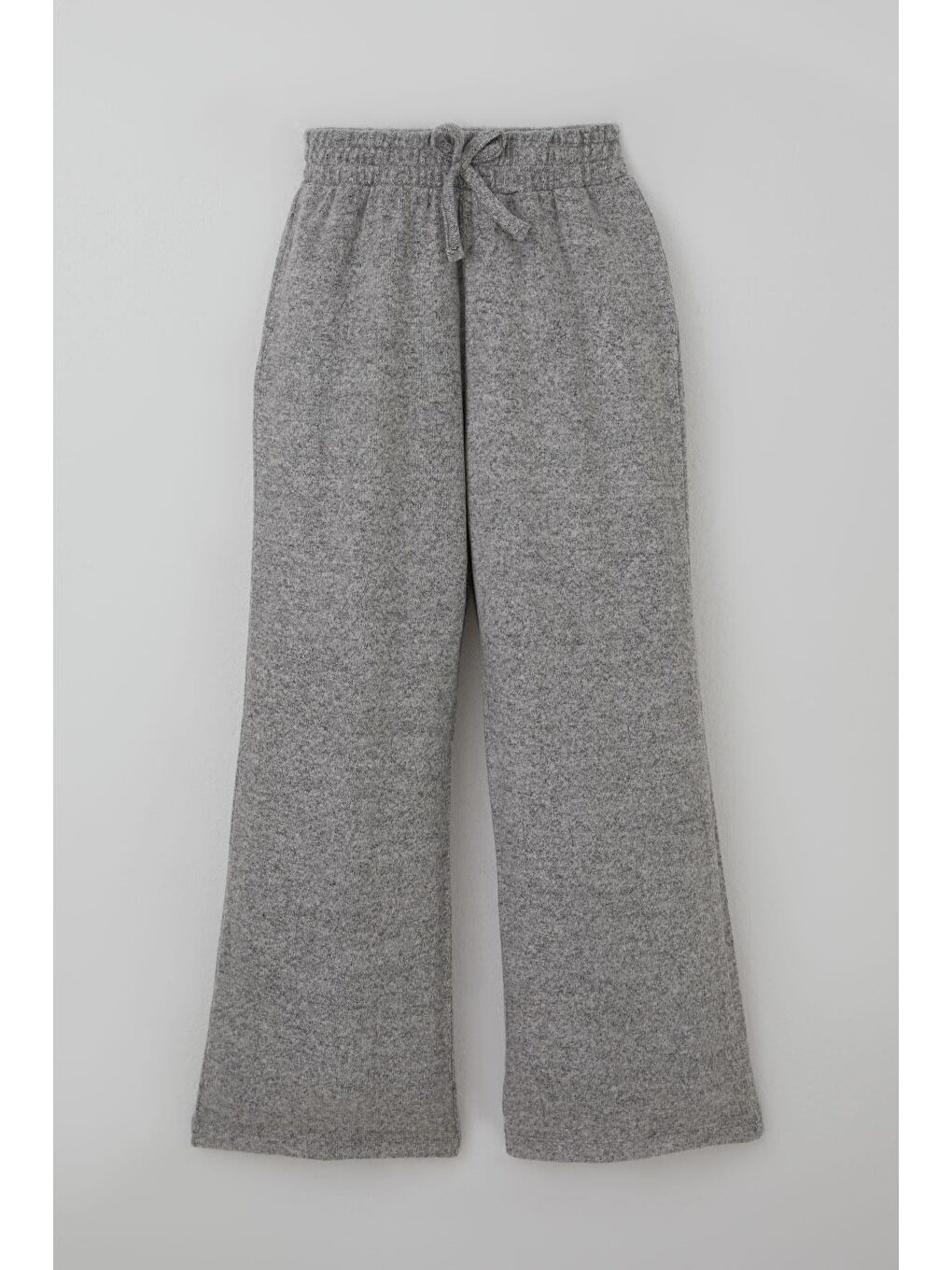 Kız Çocuk Pantolonlu Takım Cool Yazı Nakışlı Gri Melanj (5-9 Yaş)-2