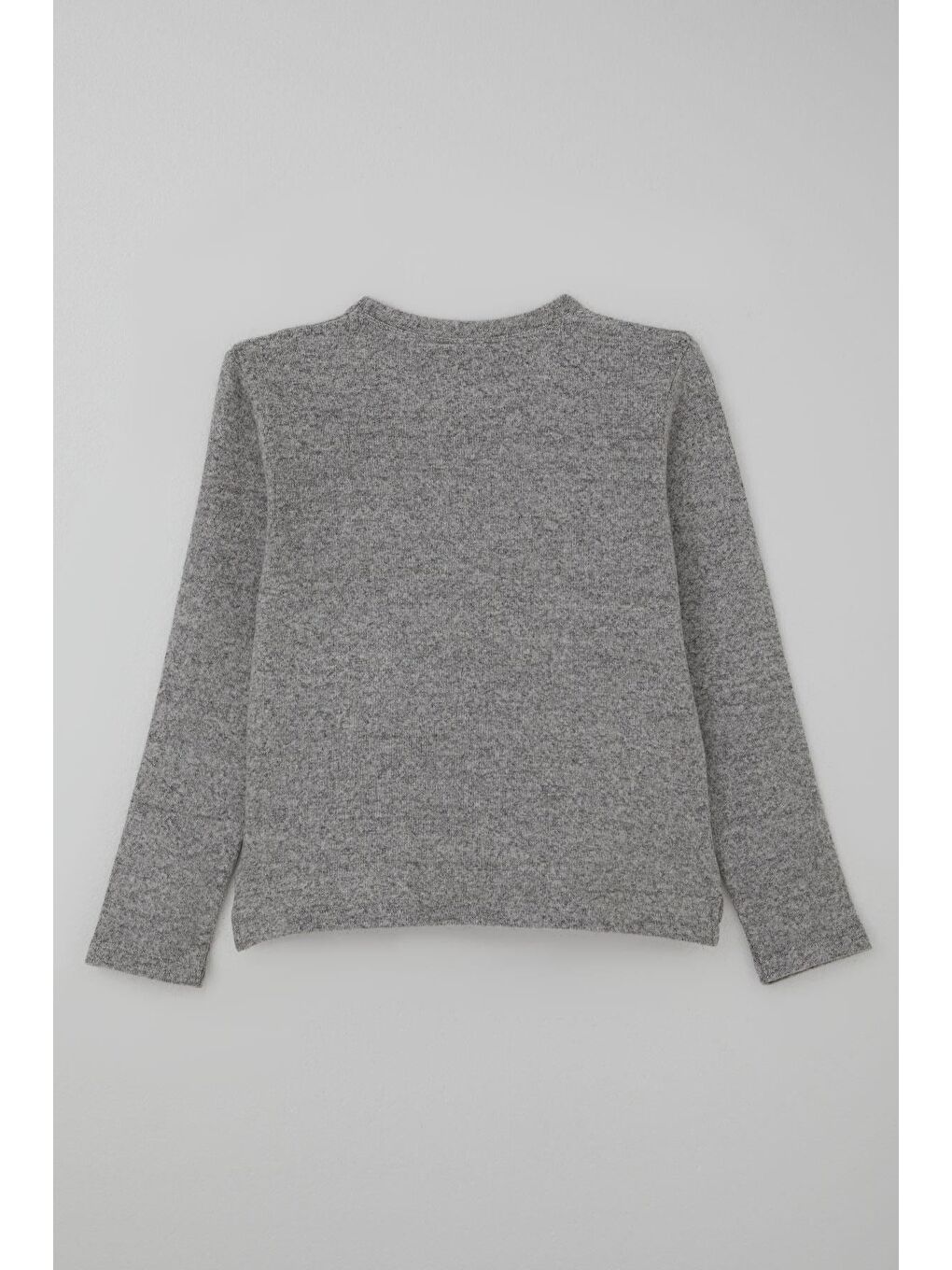 Kız Çocuk Pantolonlu Takım Cool Yazı Nakışlı Gri Melanj (5-9 Yaş)-3