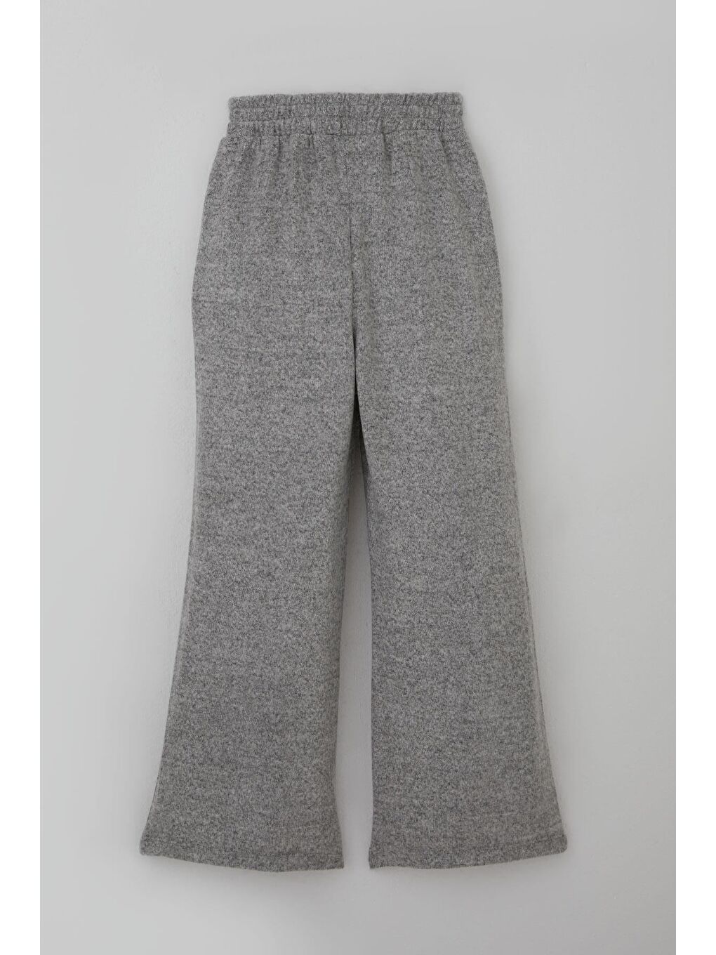 Kız Çocuk Pantolonlu Takım Cool Yazı Nakışlı Gri Melanj (5-9 Yaş)-4