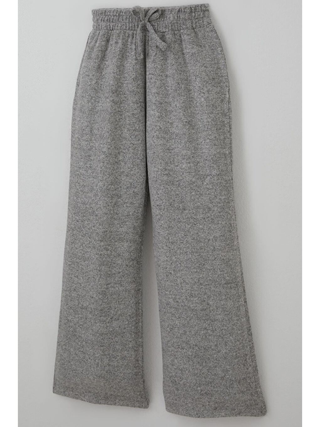 Kız Çocuk Pantolonlu Takım Cool Yazı Nakışlı Gri Melanj (5-9 Yaş)-6