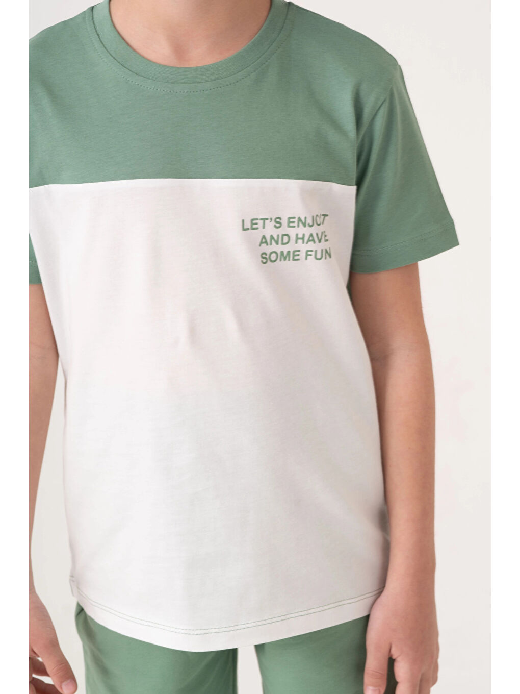 Haki Lets Enjoy Baskılı Erkek Çocuk Takım 50602-2