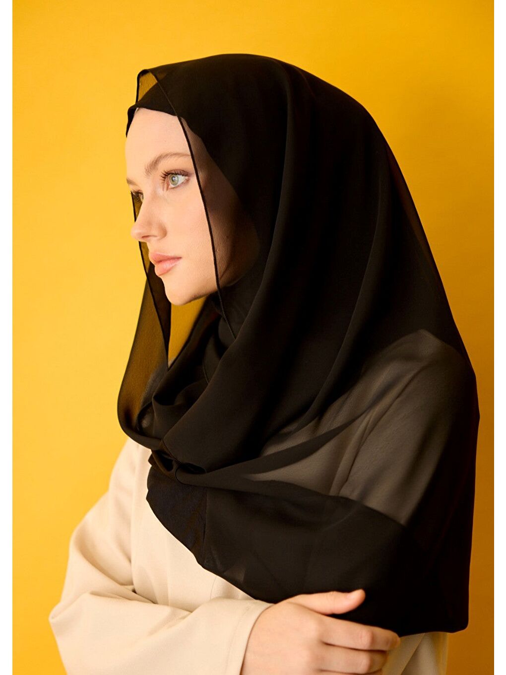 Siyah HOUSE OF MODEST-SİYAH ŞİFON PENYE  ŞAL