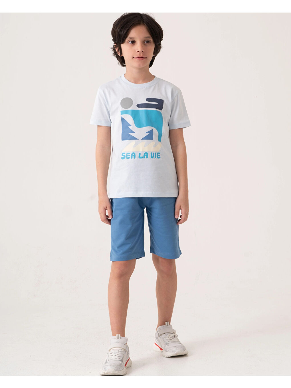 Mavi Sea La Vie Baskılı Erkek Çocuk Takım 50604