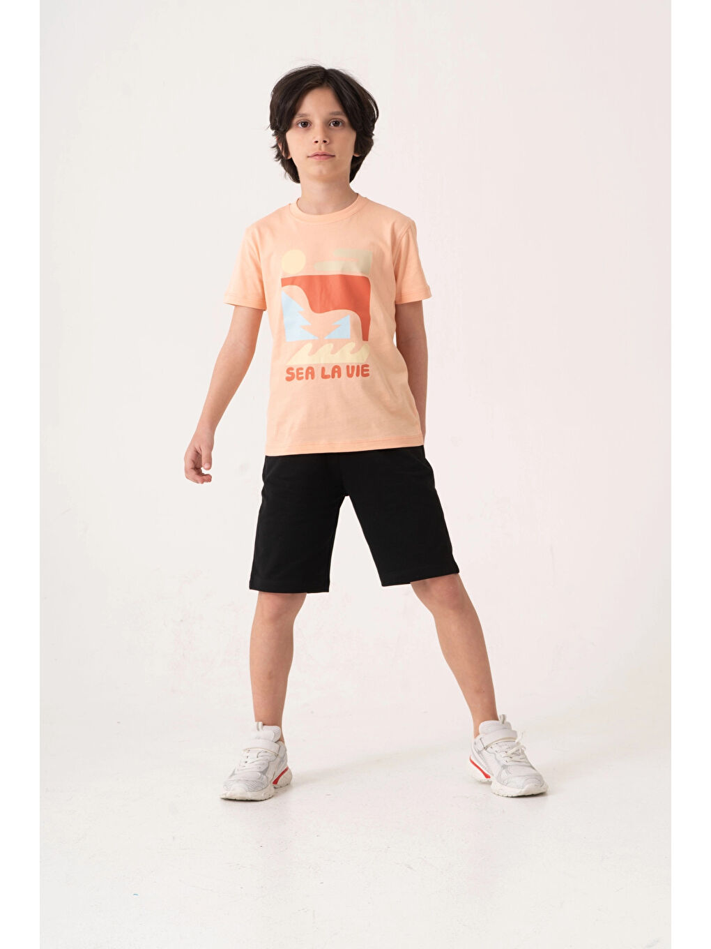 Pembe Sea La Vie Baskılı Erkek Çocuk Takım 50604-2