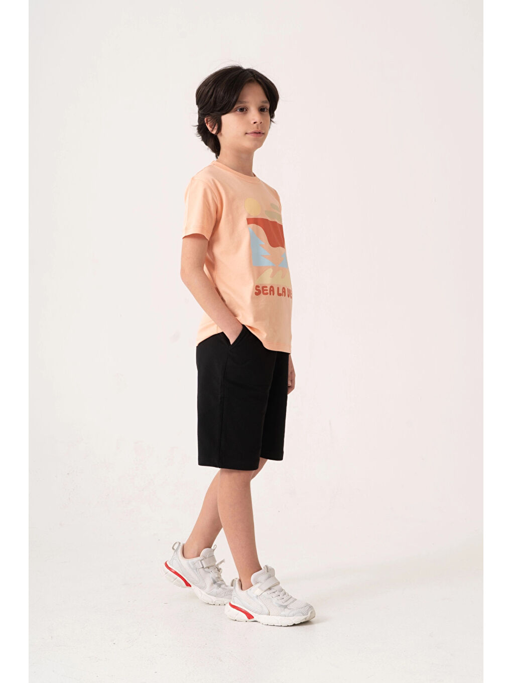 Pembe Sea La Vie Baskılı Erkek Çocuk Takım 50604-3