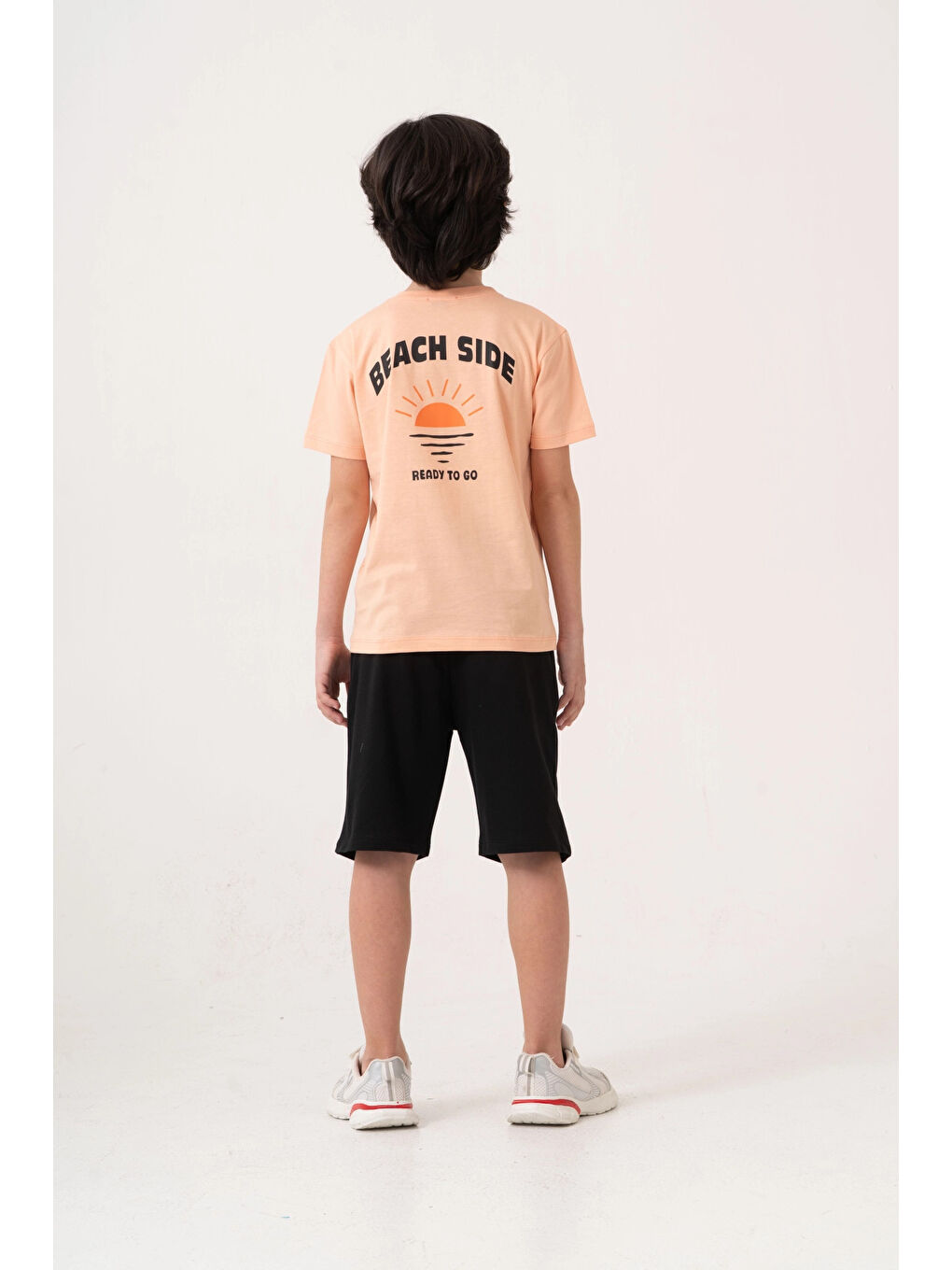Pembe Beach Side Sırt Baskılı Erkek Çocuk Takım 50605-1
