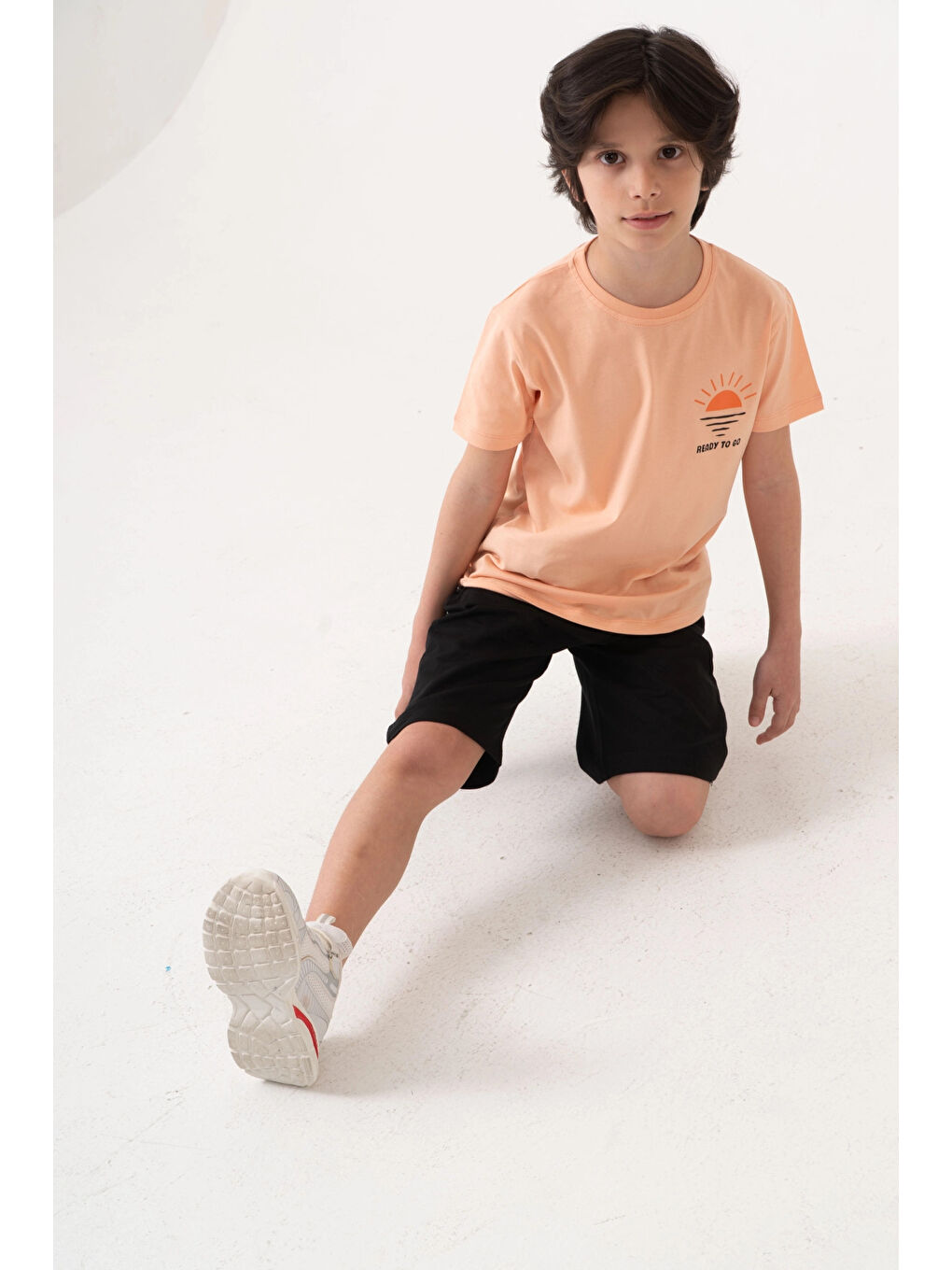 Pembe Beach Side Sırt Baskılı Erkek Çocuk Takım 50605-2