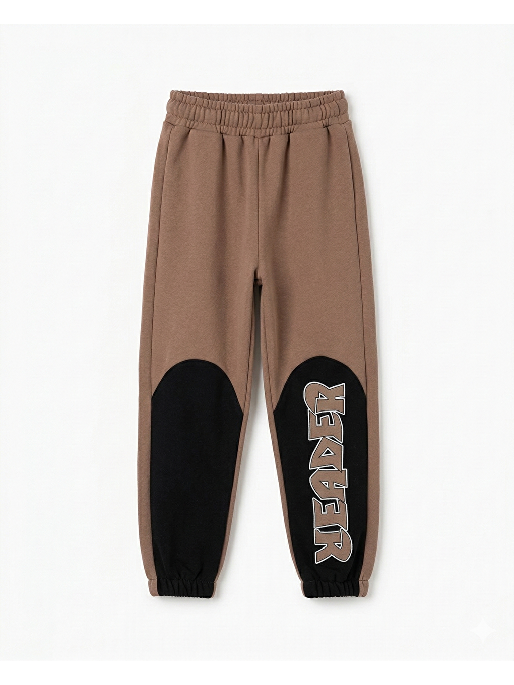 Kahverengi Erkek Çocuk İki İplik Kumaş Eşofman Takımı-2