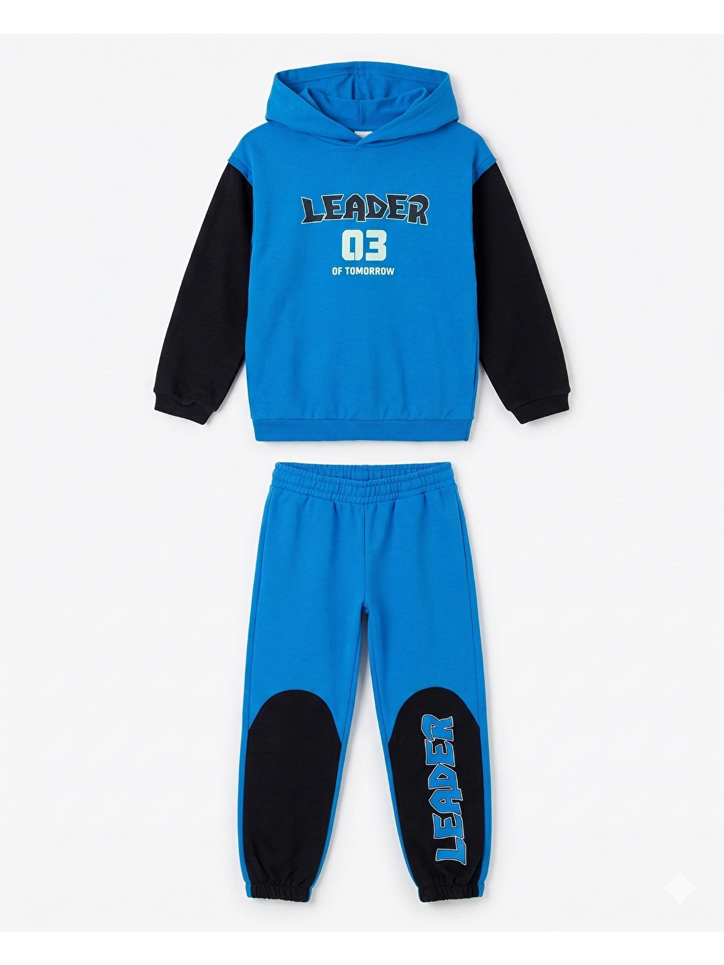 Mavi Erkek Çocuk İki İplik Kumaş Eşofman Takımı
