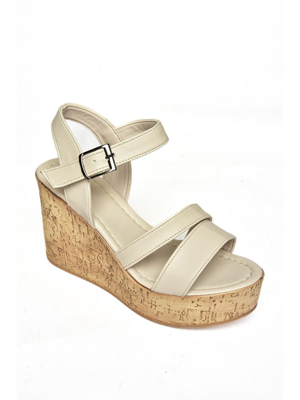 S9960612 Bej Kadın Dolgu Topuklu Ayakkabı-1