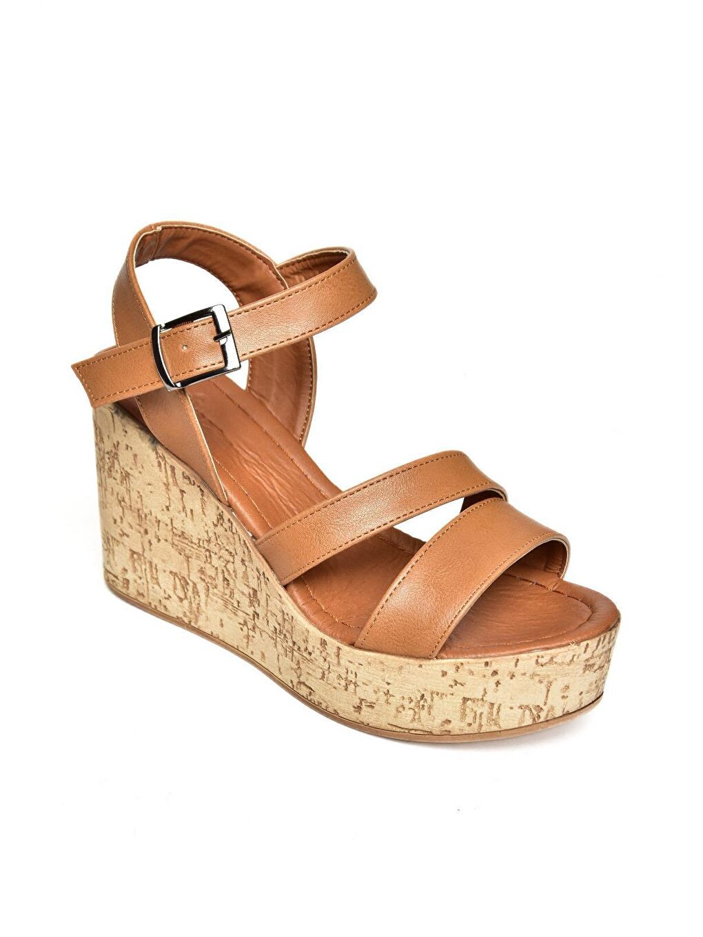 Kahverengi S9960612 Taba Kadın Dolgu Topuklu Ayakkabı-1