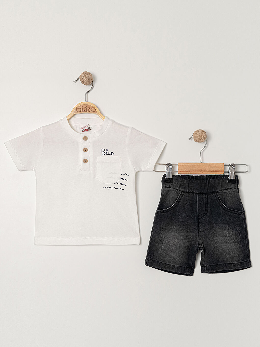 Erkek Bebek Takım 9-24 Ay Ekru