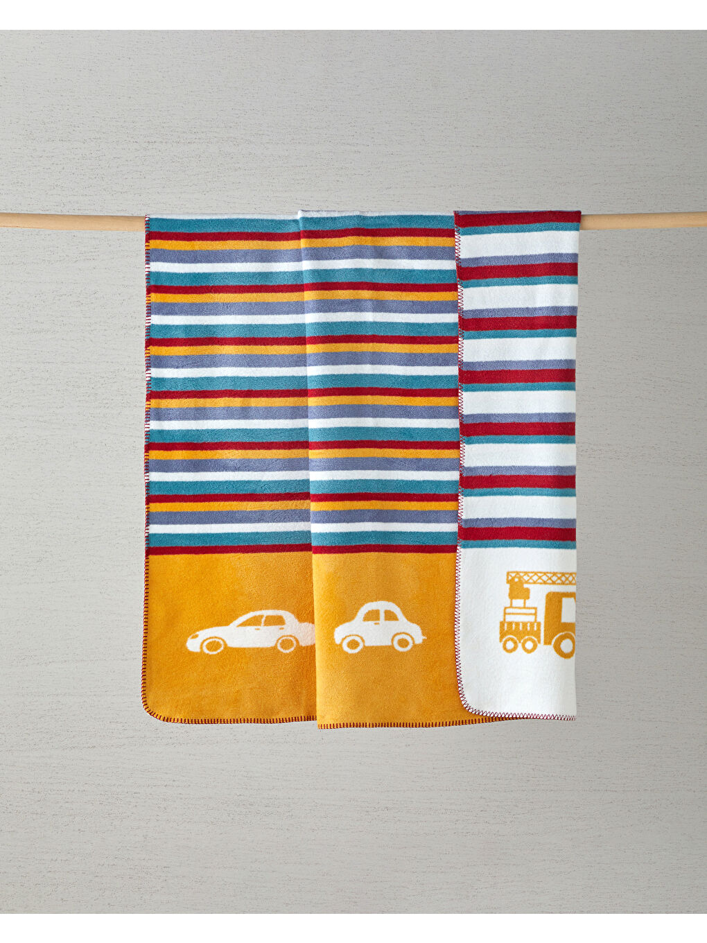 Cheerful Roads Tek Kişilik Çocuk Battaniye 150x200 cm Kırmızı