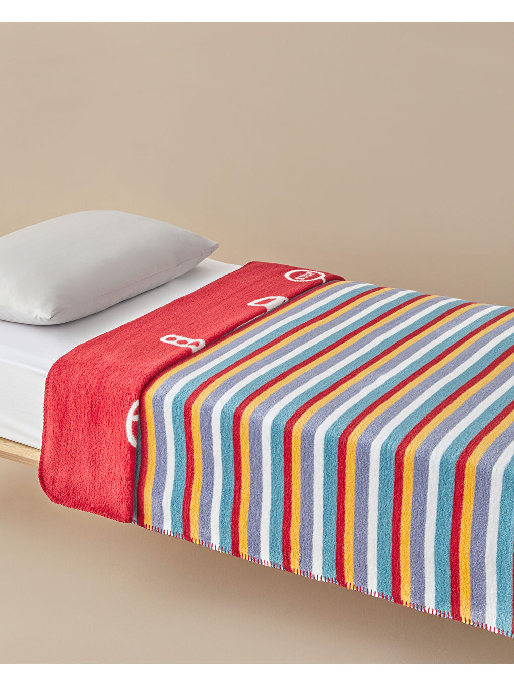 Cheerful Roads Tek Kişilik Çocuk Battaniye 150x200 cm Kırmızı-1