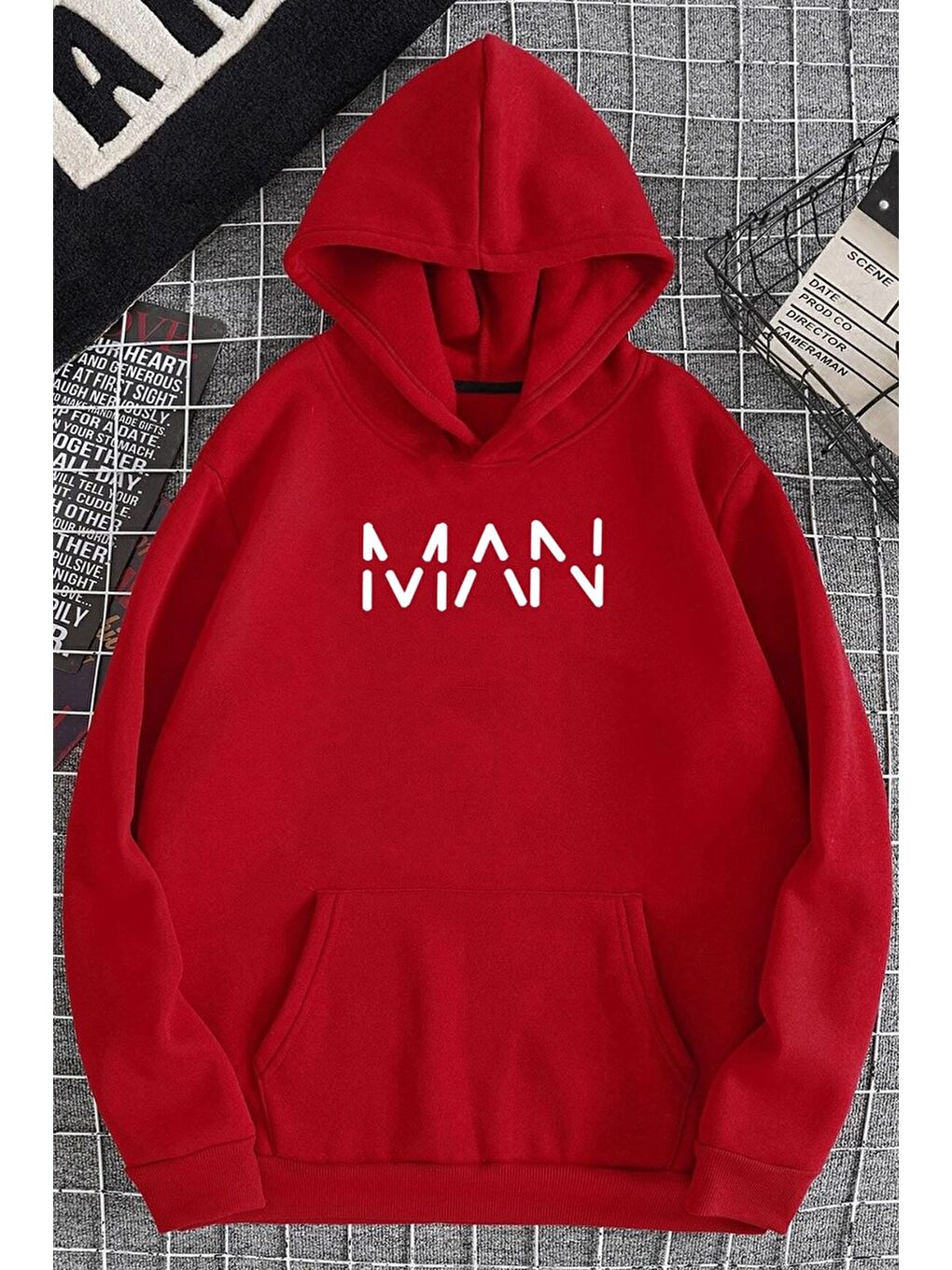 uyguntarz Kırmızı Unisex Man Baskılı Sweatshirt