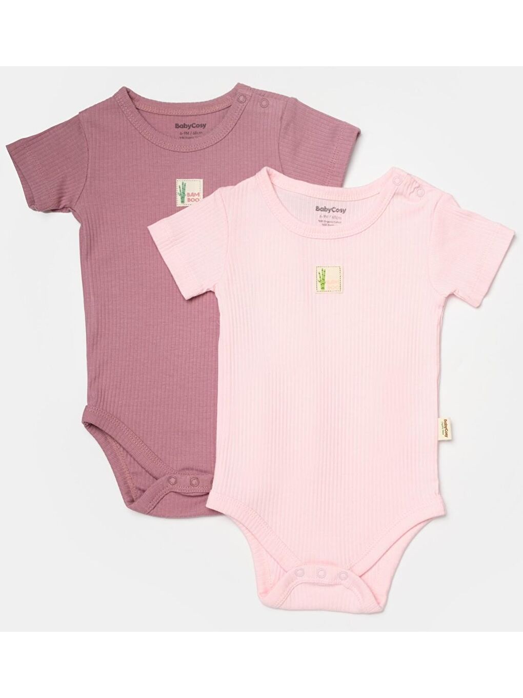 BabyCosy Organic Wear Gülkurusu Organik Kısa Kollu Body 2'li CSYB9015 - 1