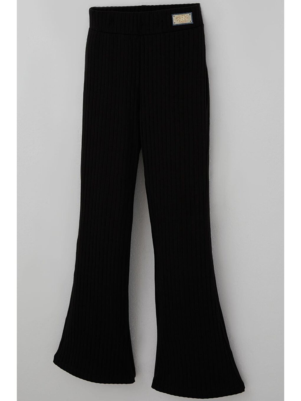 Kız Çocuk Tayt İspanyol Paça Arma Aksesuarlı Siyah (8-14 Yaş)-2