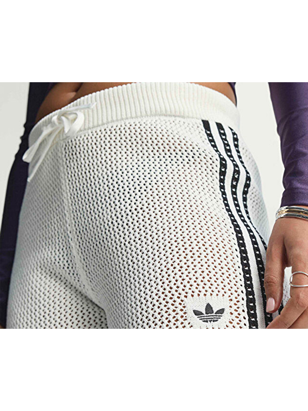 Crochet Tp Kadın Günlük Eşofman Altı Kc6493 Beyaz-8