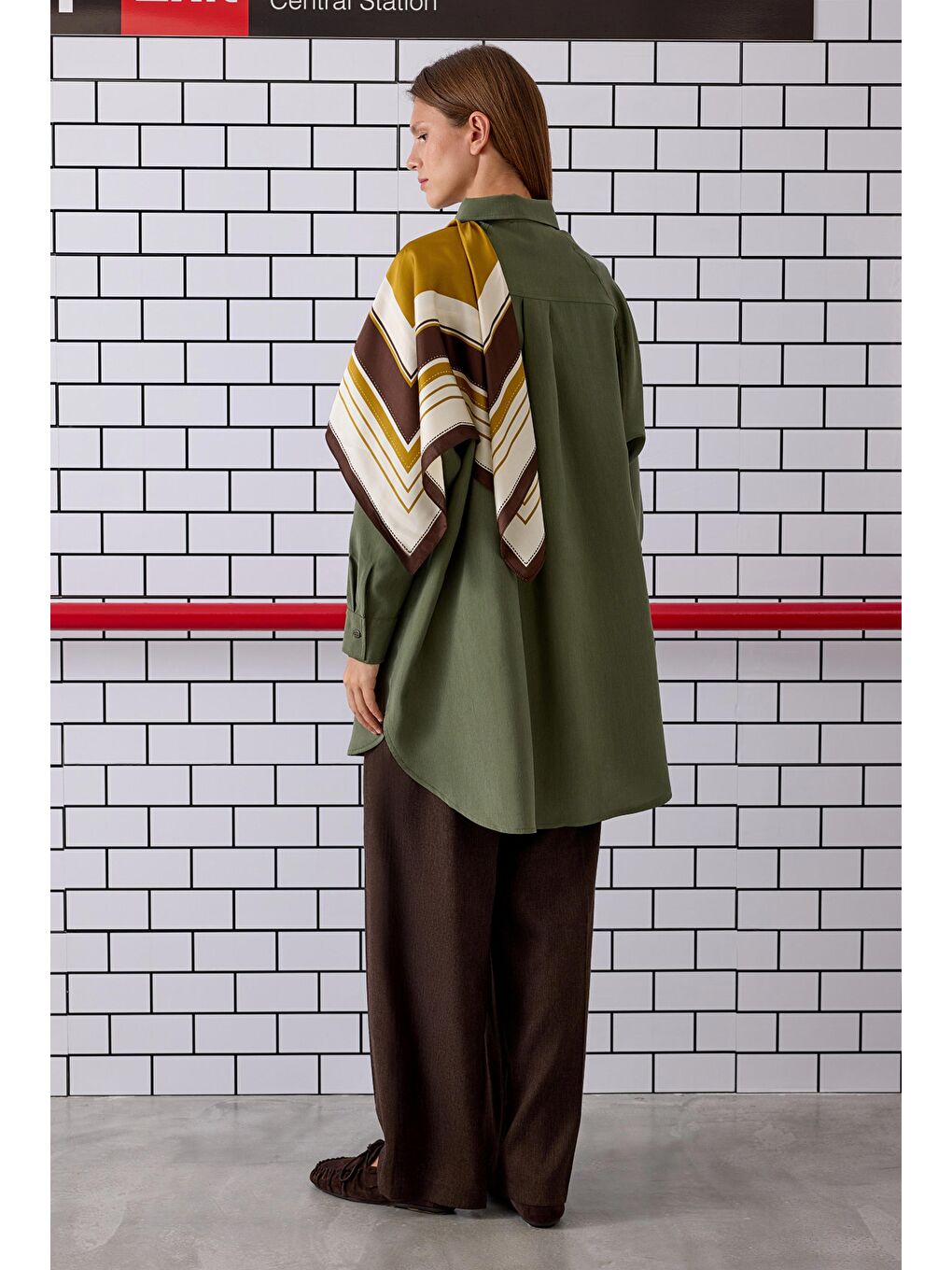 Reglan Kol Basic Gömlek Orman Yeşili-3