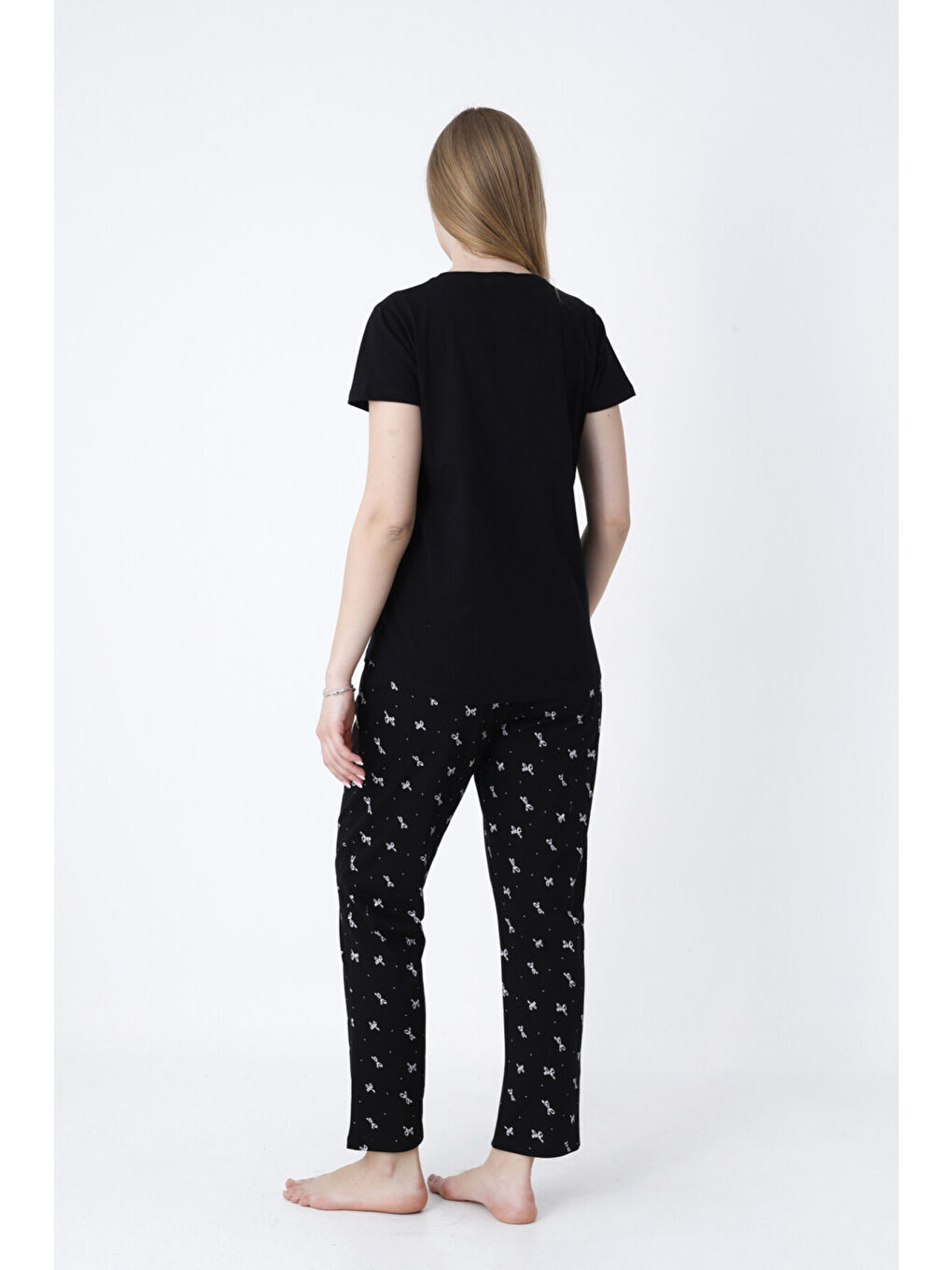 Siyah La Vie En Rose Pijama Takımı-2