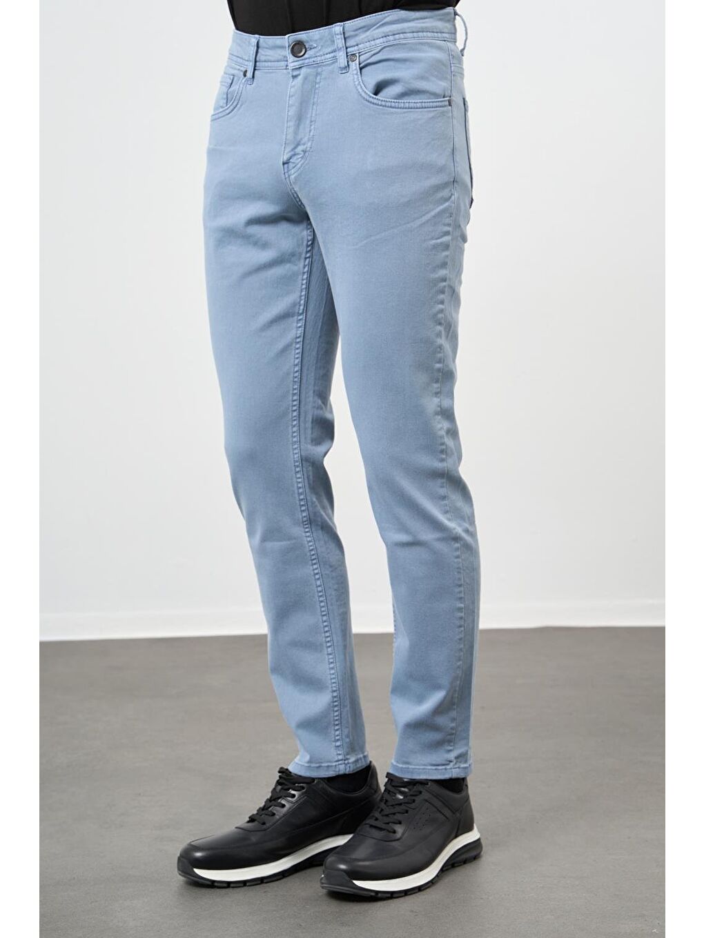 Koyu Turkuaz Pamuklu 5 Cep Casual Slim Fit 5 Cep Pantolon 1003245318-2