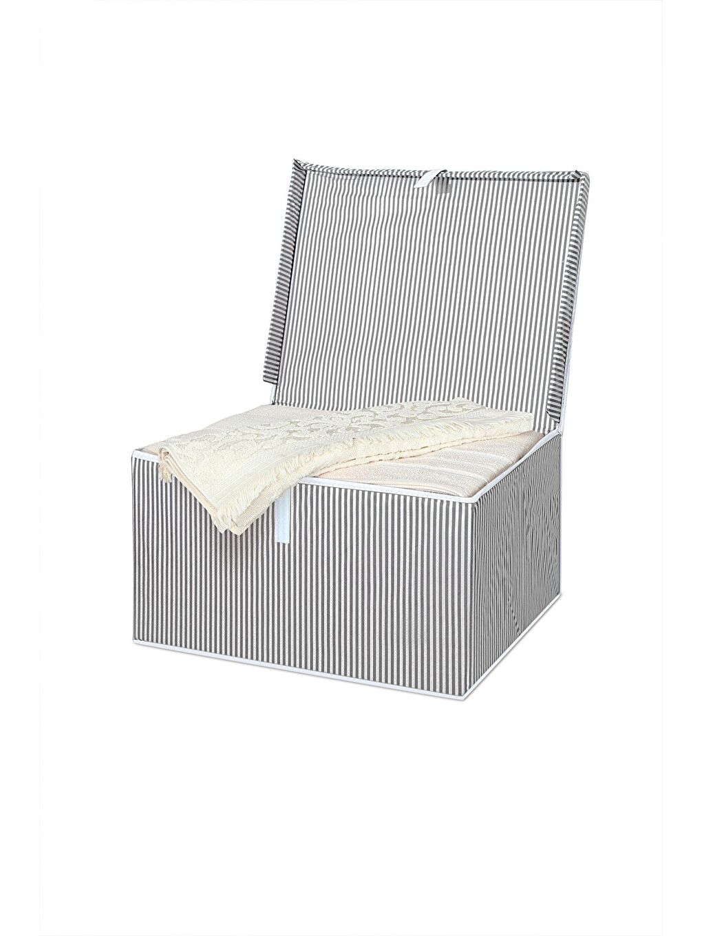 Gri 4'lü Kapaklı Hurç Saklama Kutusu 50x40x30 cm-1